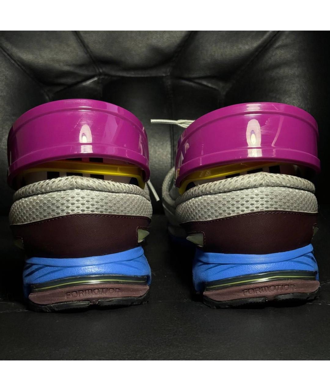 ADIDAS X RAF SIMONS Синие текстильные низкие кроссовки / кеды, фото 2