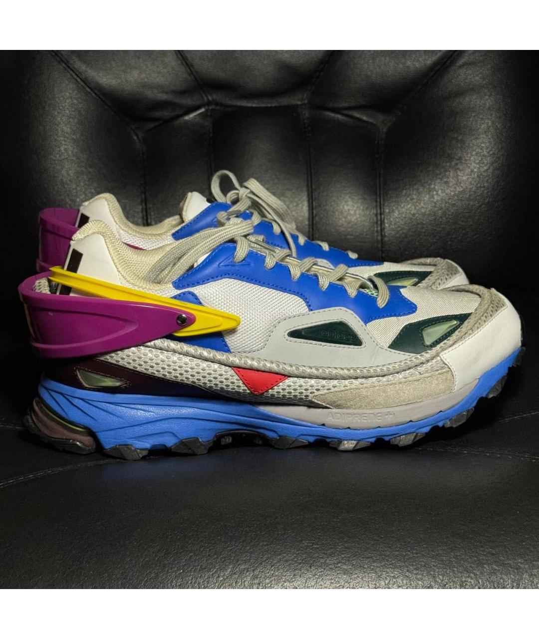 ADIDAS X RAF SIMONS Синие текстильные низкие кроссовки / кеды, фото 9