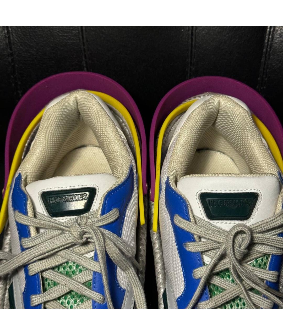 ADIDAS X RAF SIMONS Синие текстильные низкие кроссовки / кеды, фото 8