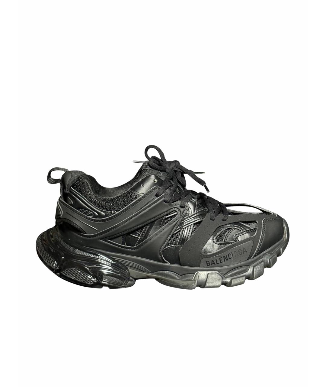 BALENCIAGA Черные текстильные низкие кроссовки / кеды, фото 1