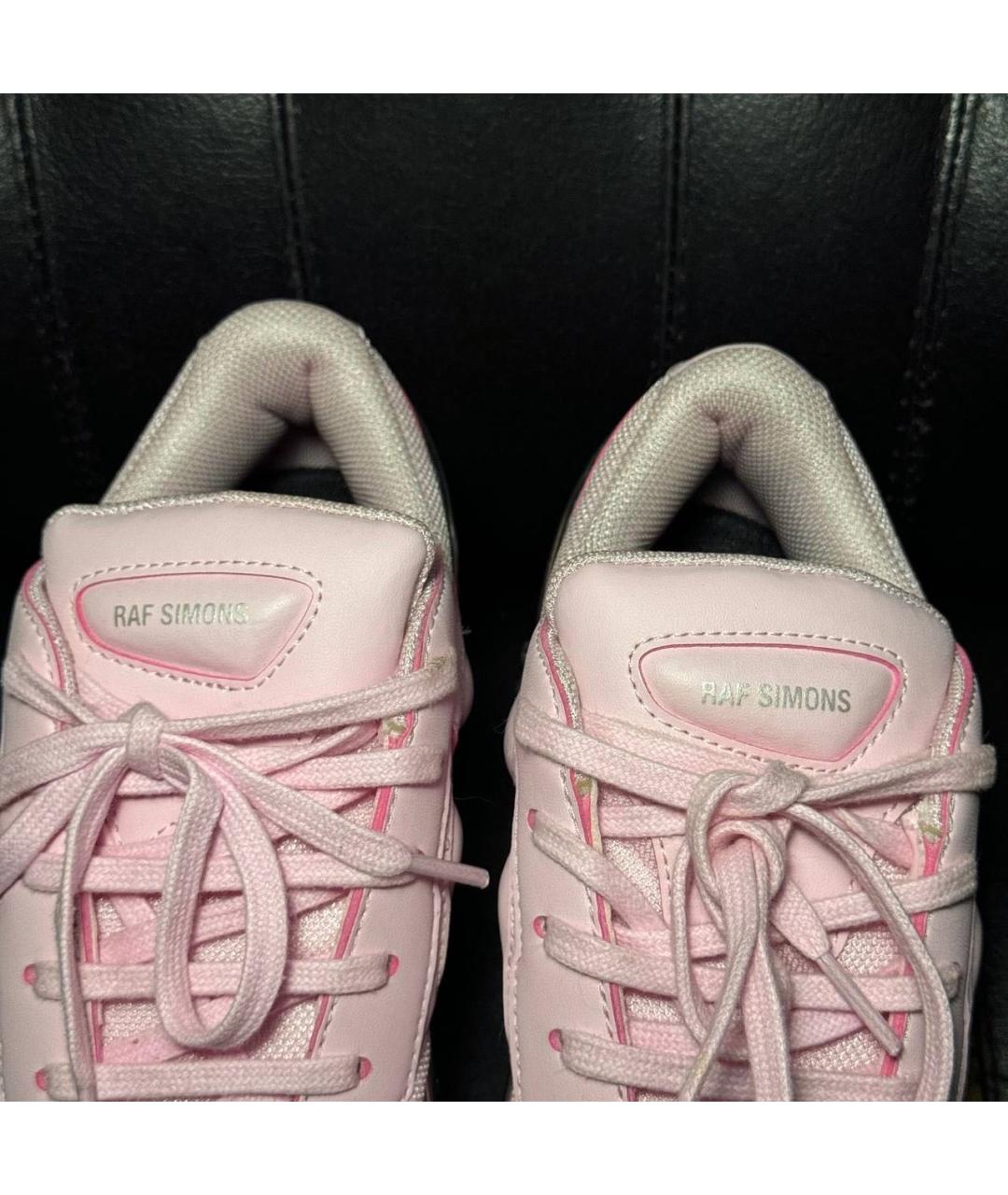 ADIDAS X RAF SIMONS Розовые текстильные низкие кроссовки / кеды, фото 8