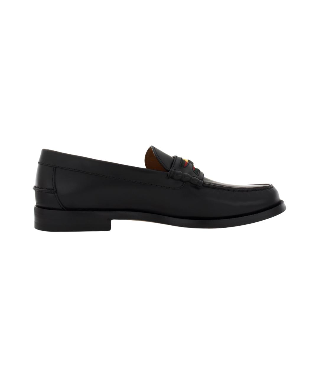GUCCI Черные кожаные лоферы, фото 6
