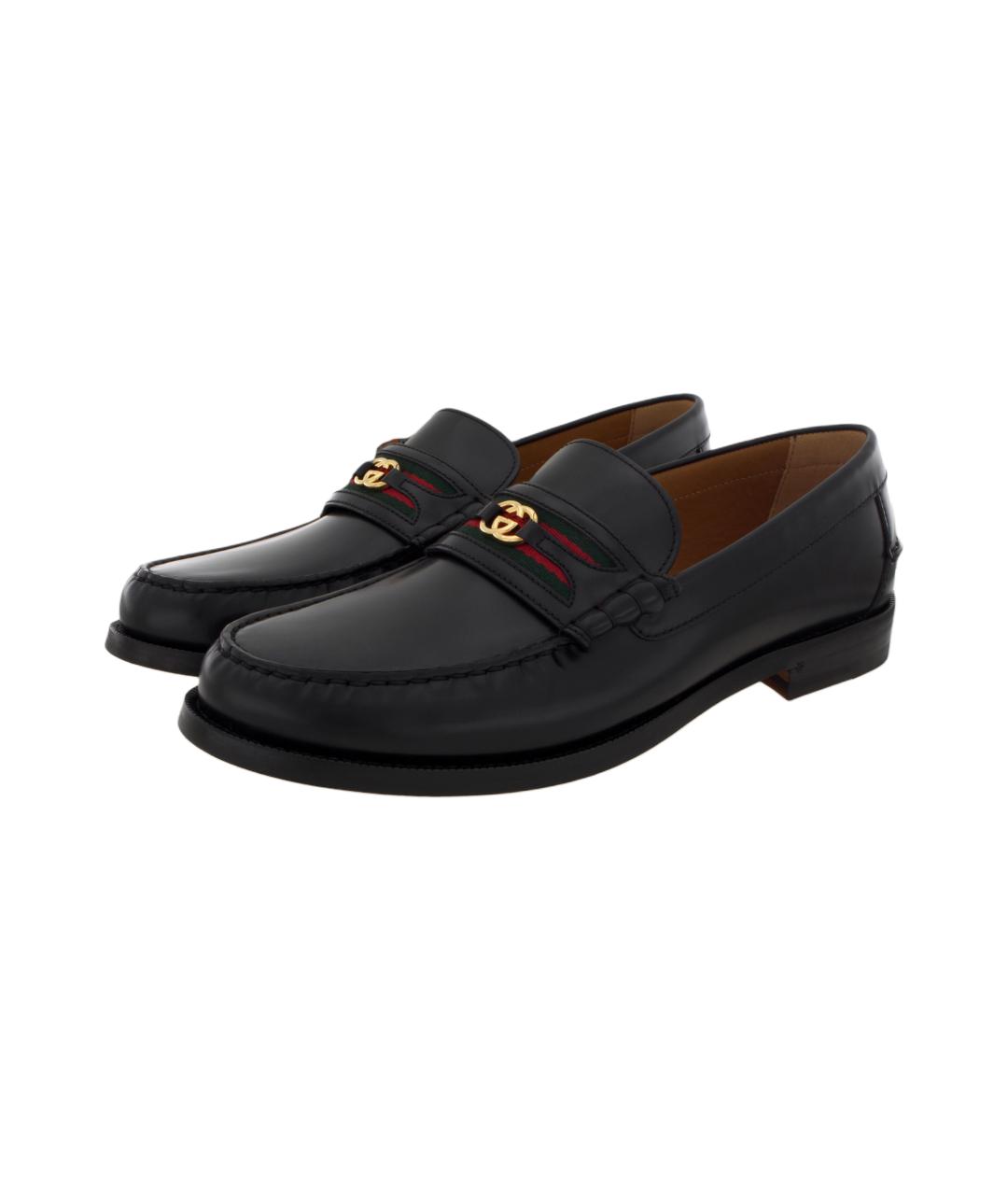 GUCCI Черные кожаные лоферы, фото 3