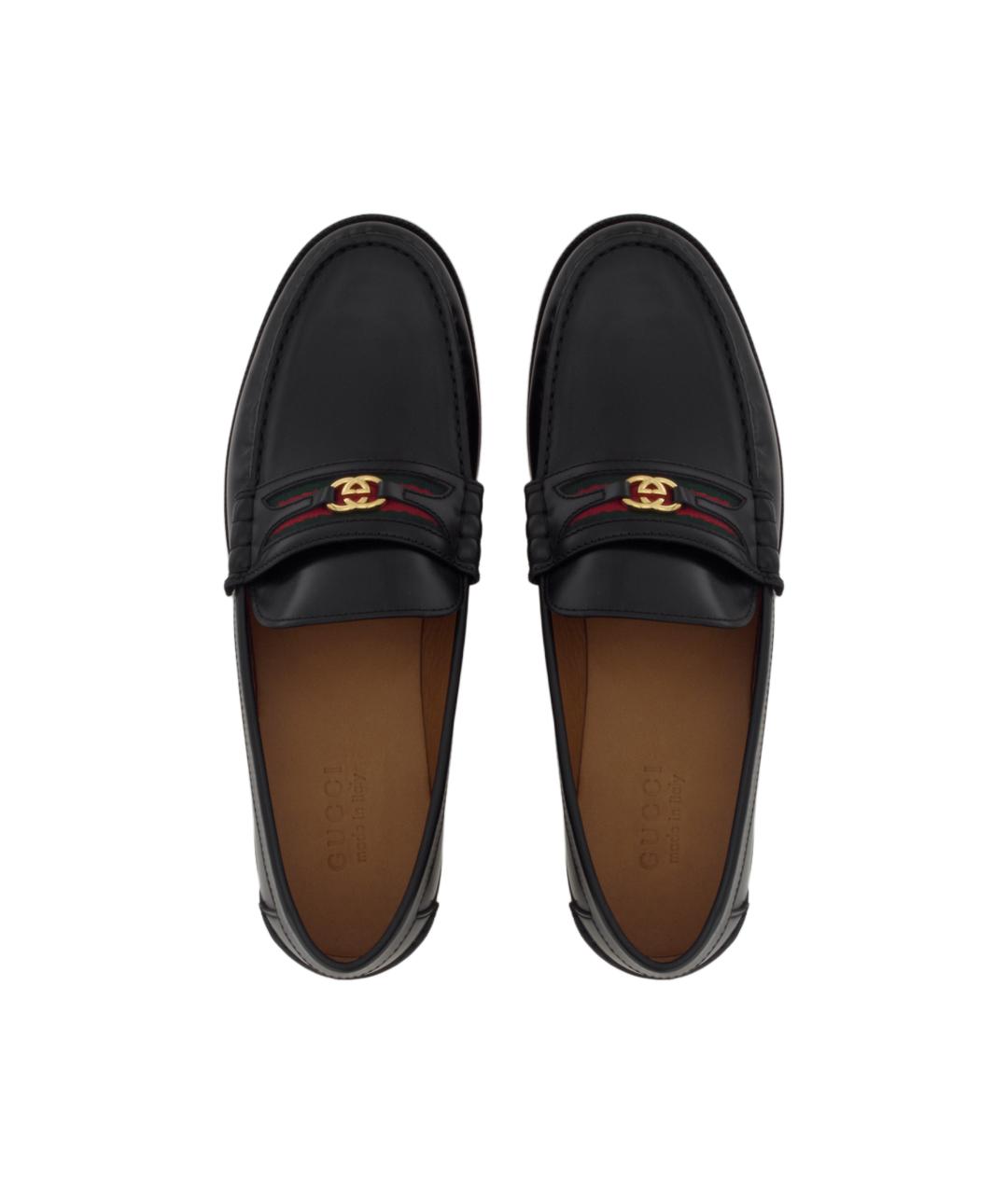 GUCCI Черные кожаные лоферы, фото 4