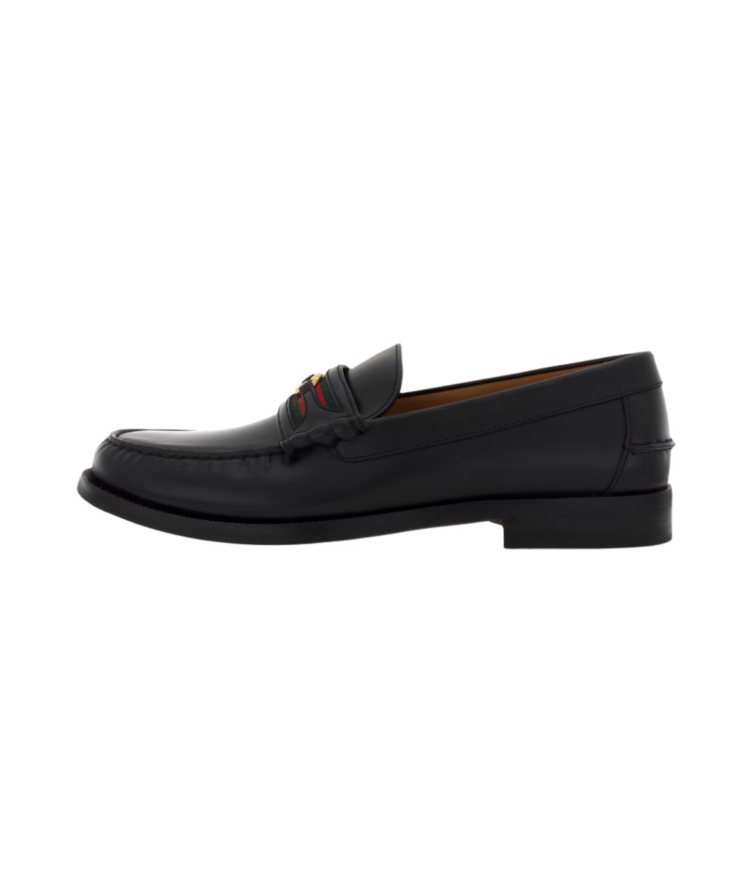 GUCCI Черные кожаные лоферы, фото 2