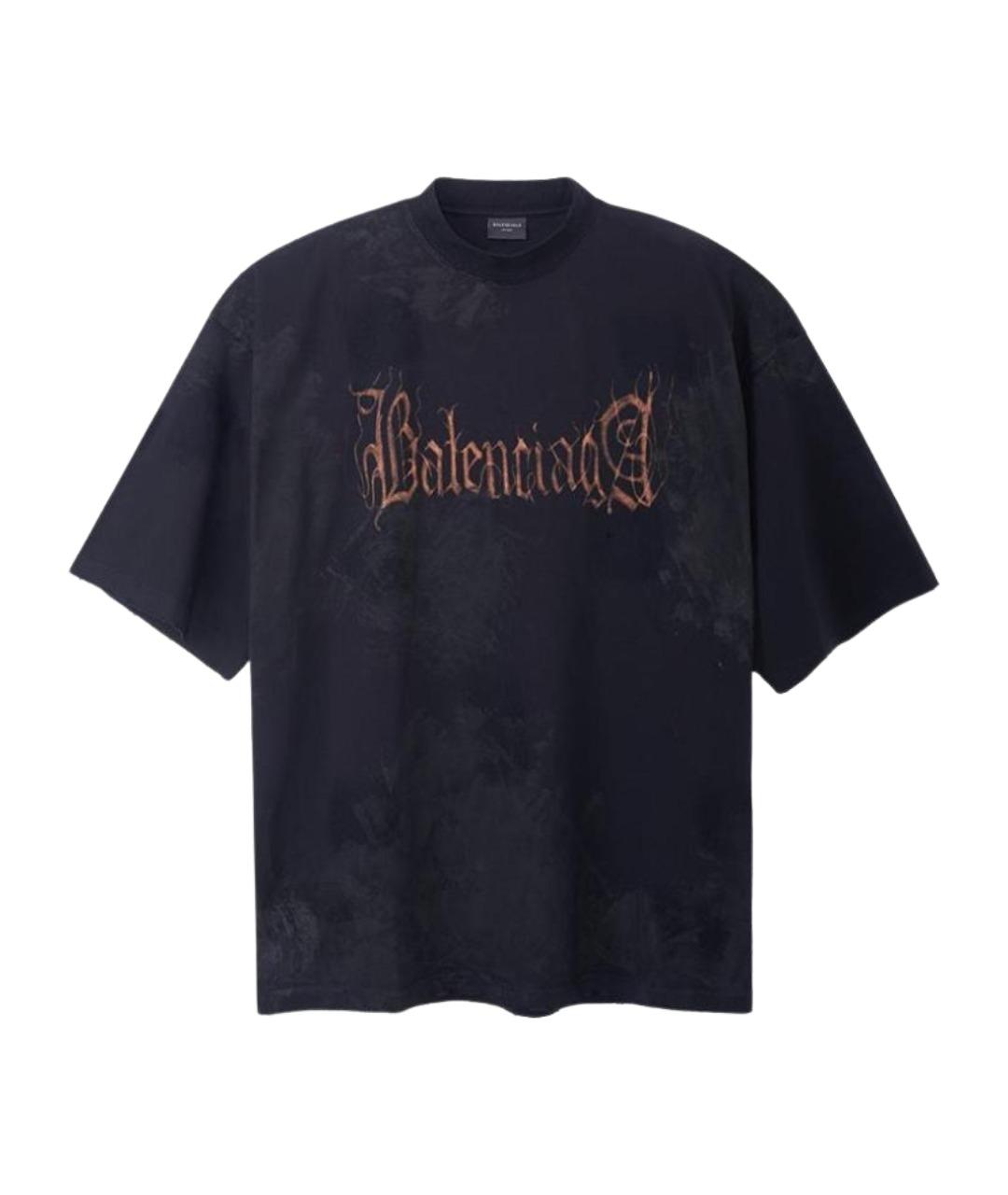 BALENCIAGA Черная футболка, фото 1