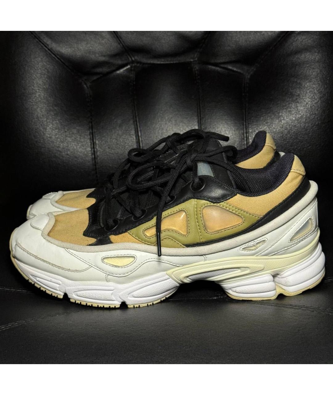 ADIDAS X RAF SIMONS Белые кожаные низкие кроссовки / кеды, фото 3