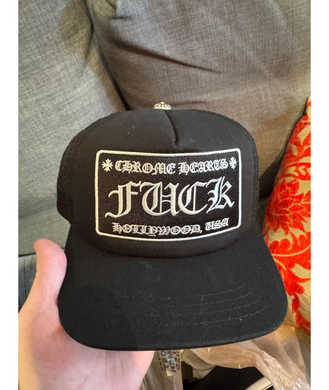 CHROME HEARTS Черная хлопковая кепка/бейсболка, фото 3