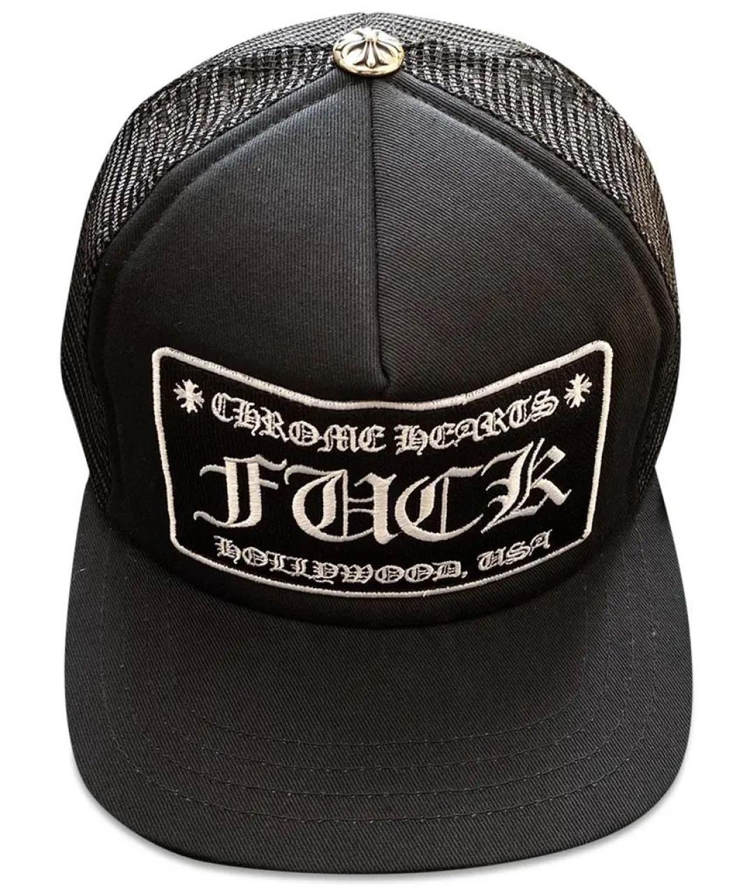 CHROME HEARTS Черная хлопковая кепка/бейсболка, фото 2