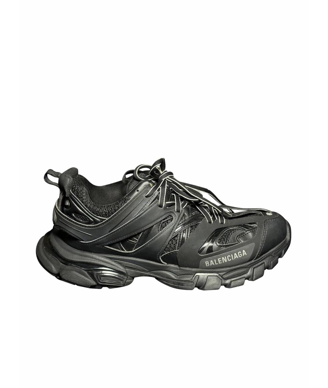 BALENCIAGA Черные текстильные низкие кроссовки / кеды, фото 1