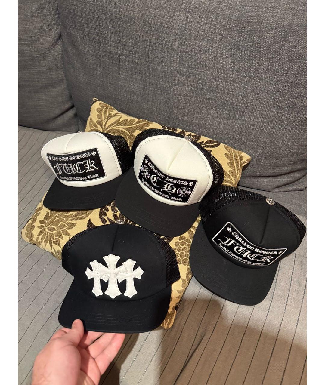 CHROME HEARTS Черная хлопковая кепка/бейсболка, фото 3