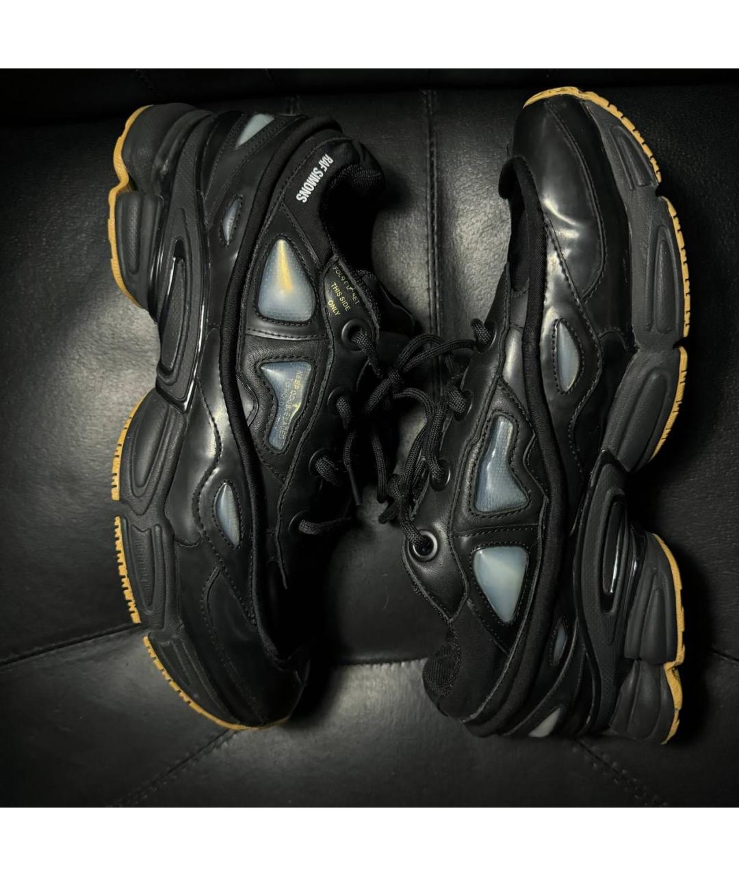 ADIDAS X RAF SIMONS Черные текстильные низкие кроссовки / кеды, фото 4