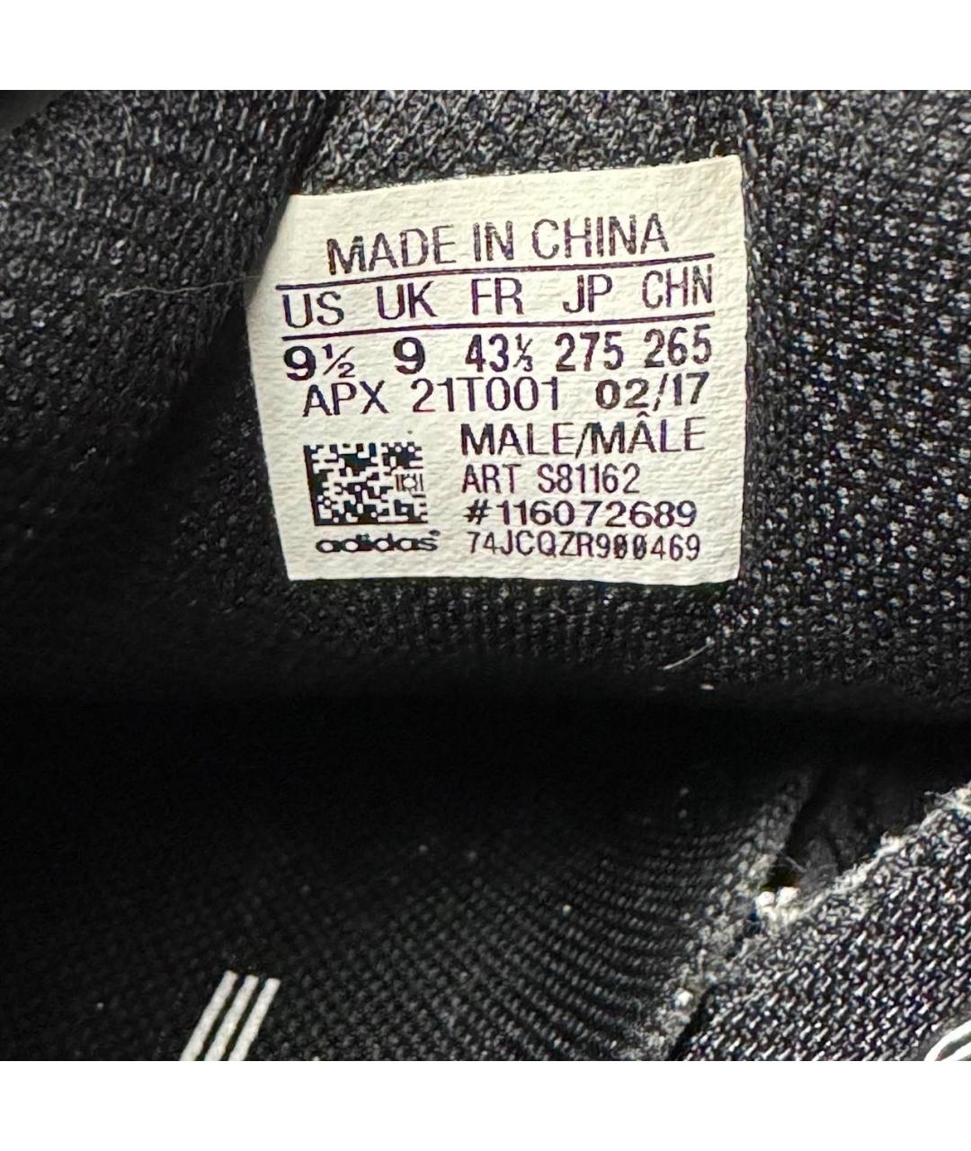 ADIDAS X RAF SIMONS Черные текстильные низкие кроссовки / кеды, фото 7