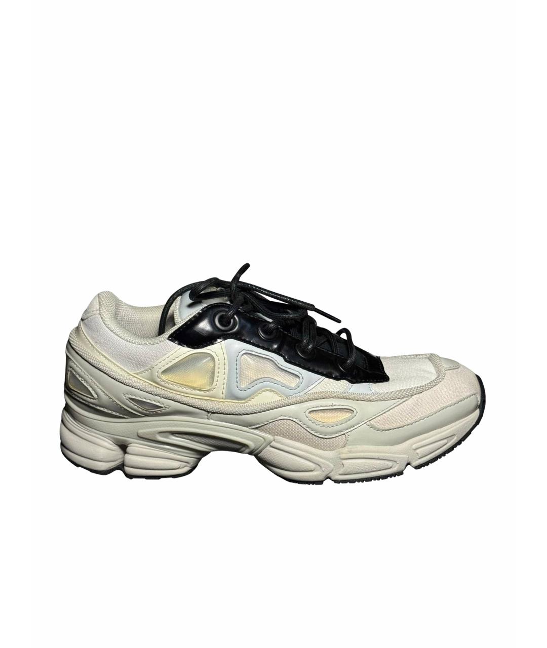 ADIDAS X RAF SIMONS Белые текстильные низкие кроссовки / кеды, фото 1