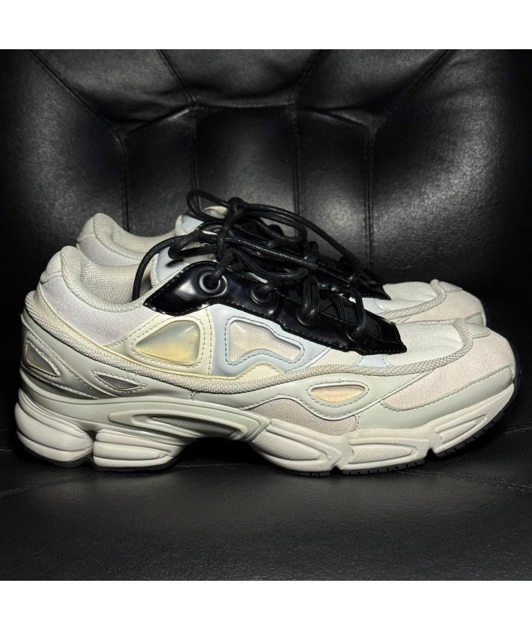 ADIDAS X RAF SIMONS Белые текстильные низкие кроссовки / кеды, фото 9