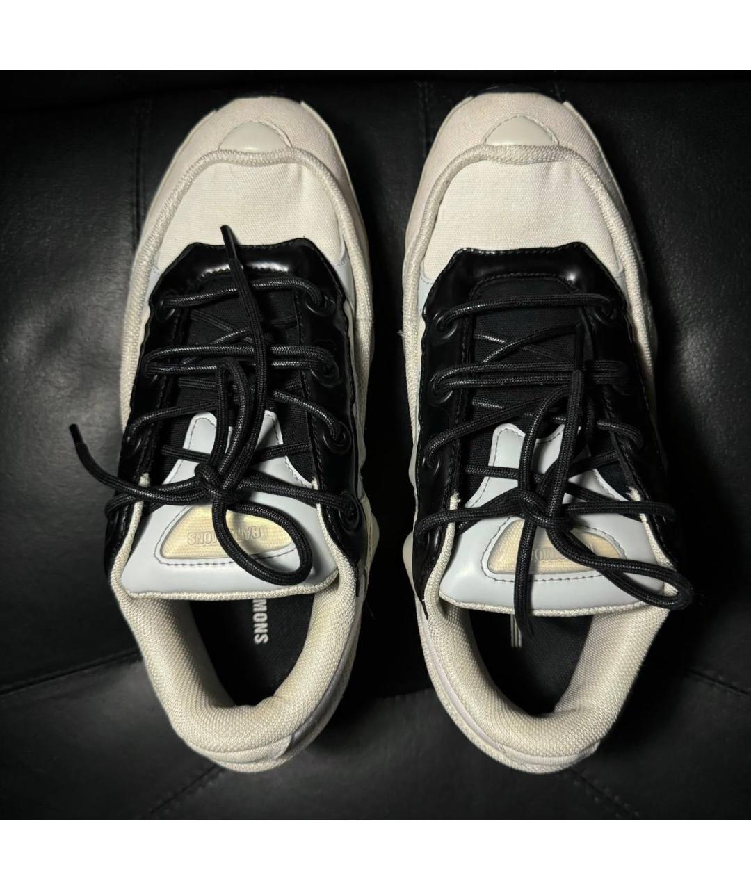 ADIDAS X RAF SIMONS Белые текстильные низкие кроссовки / кеды, фото 7