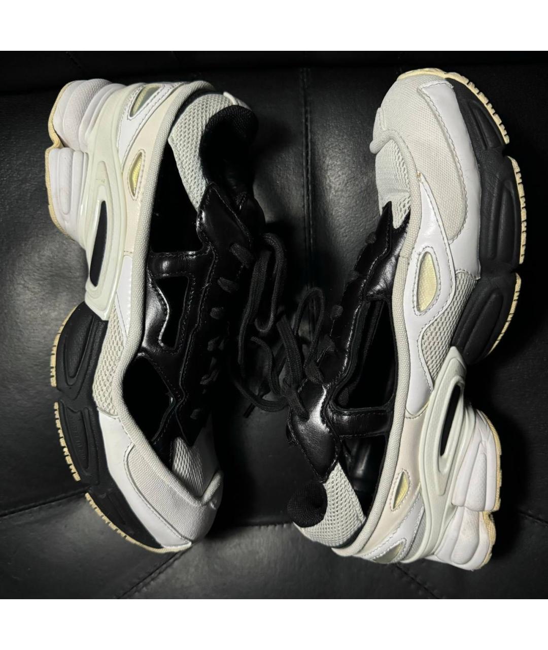 ADIDAS X RAF SIMONS Белые текстильные низкие кроссовки / кеды, фото 3