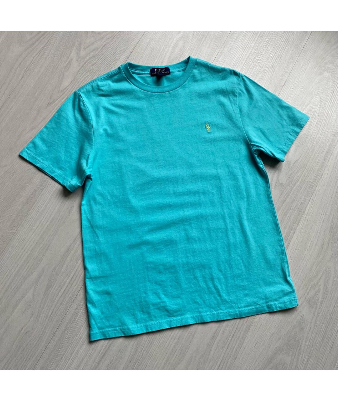 POLO RALPH LAUREN Голубая хлопковая детская футболка, фото 4