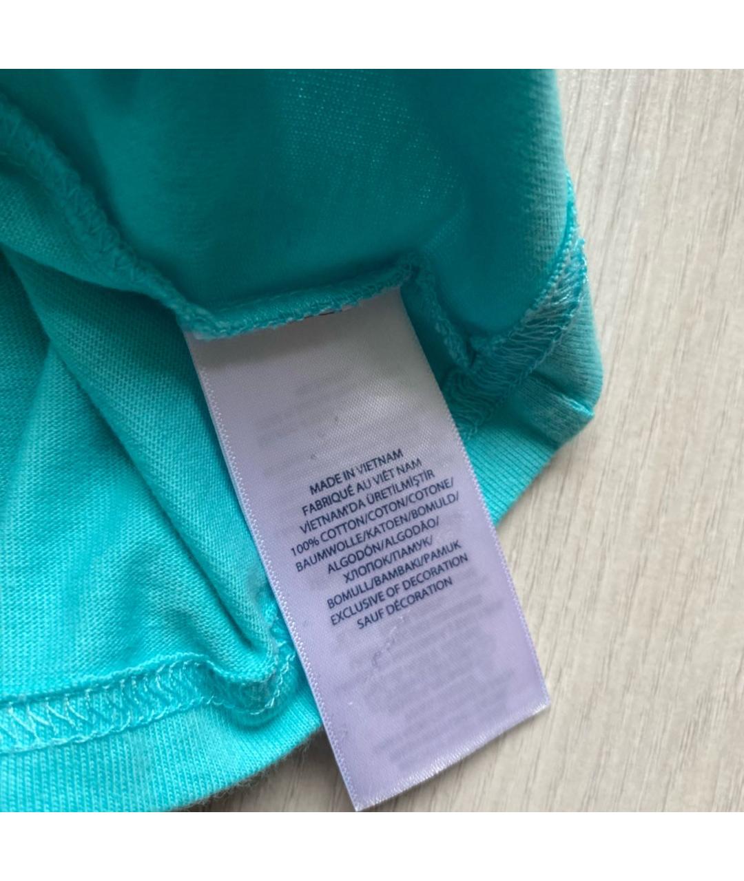 POLO RALPH LAUREN Голубая хлопковая детская футболка, фото 6