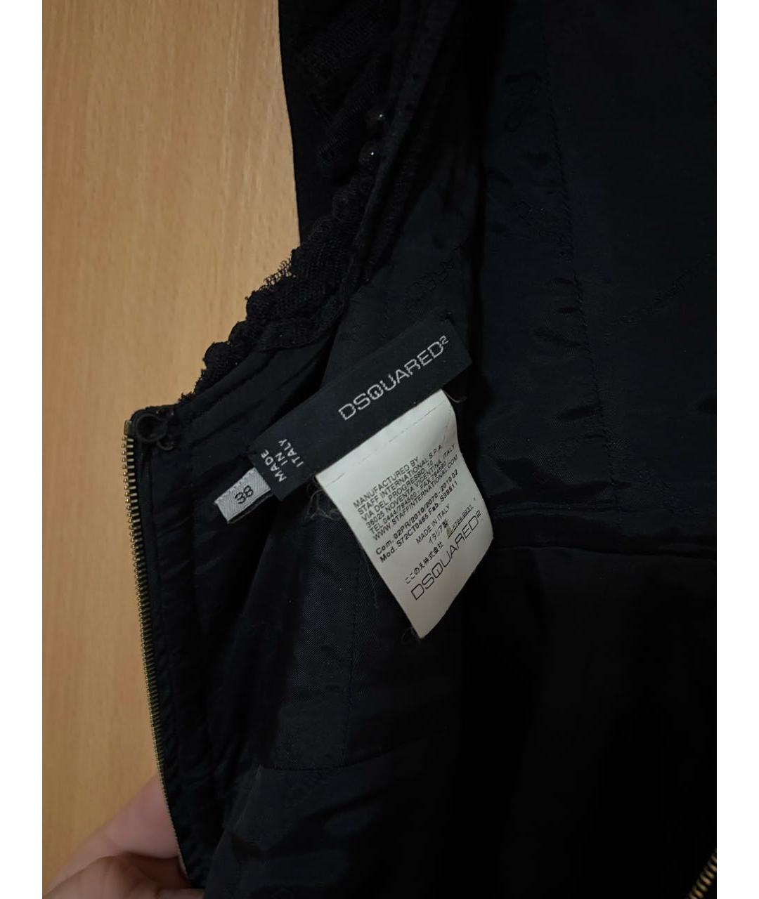 DSQUARED2 Черное коктейльное платье, фото 3