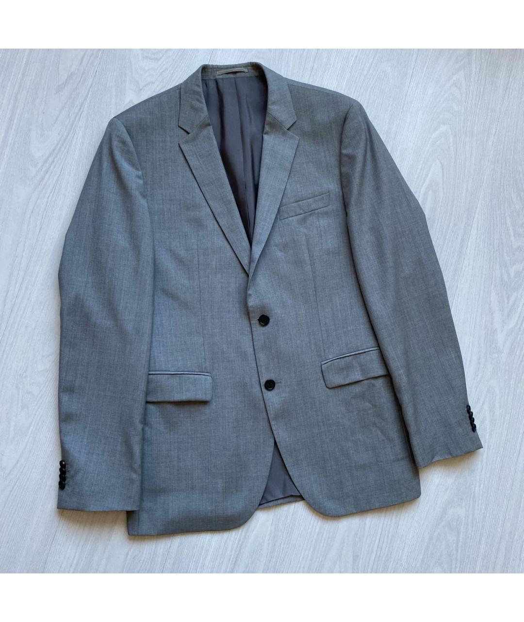 HUGO BOSS Серый шерстяной пиджак, фото 3