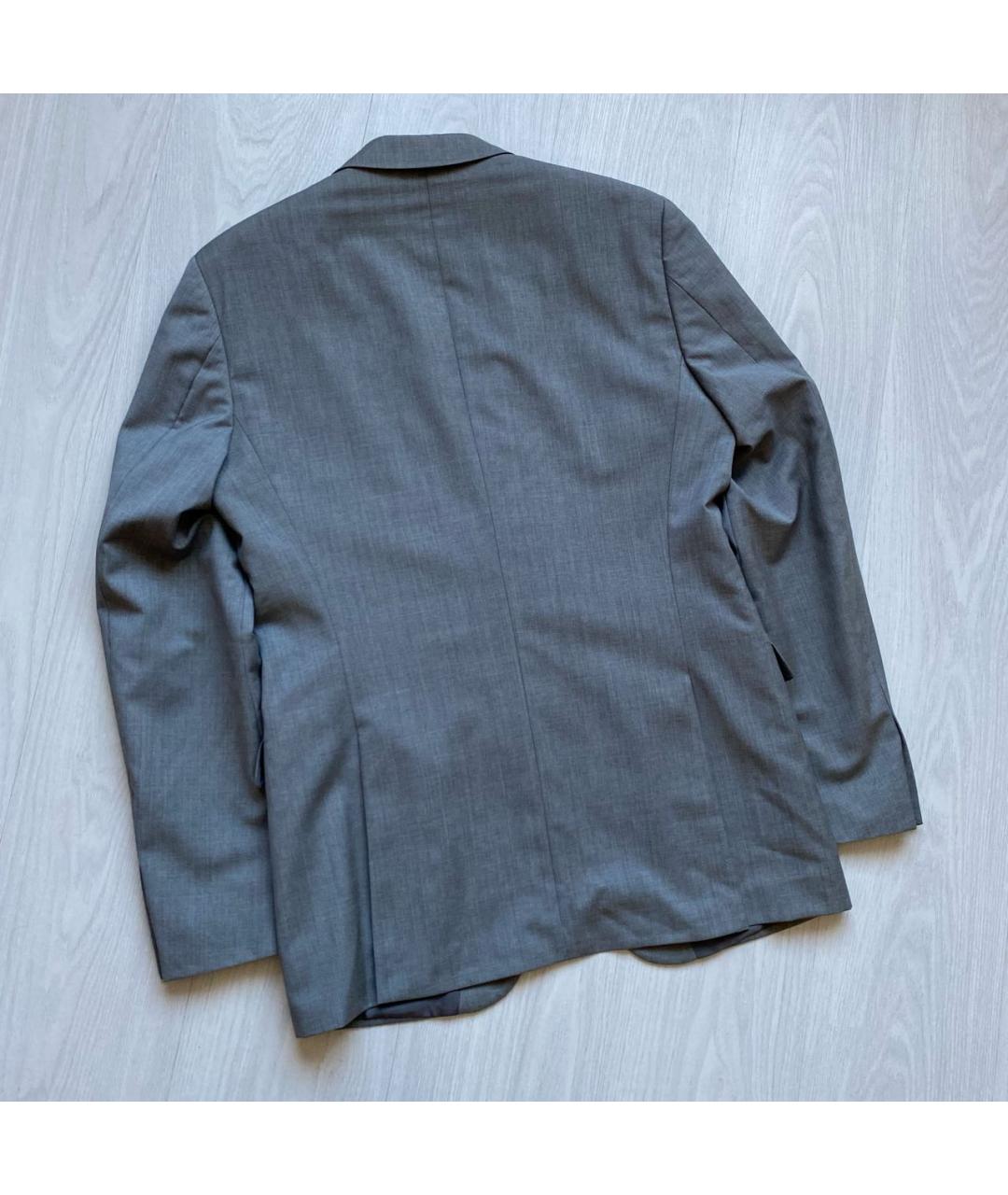 HUGO BOSS Серый шерстяной пиджак, фото 5