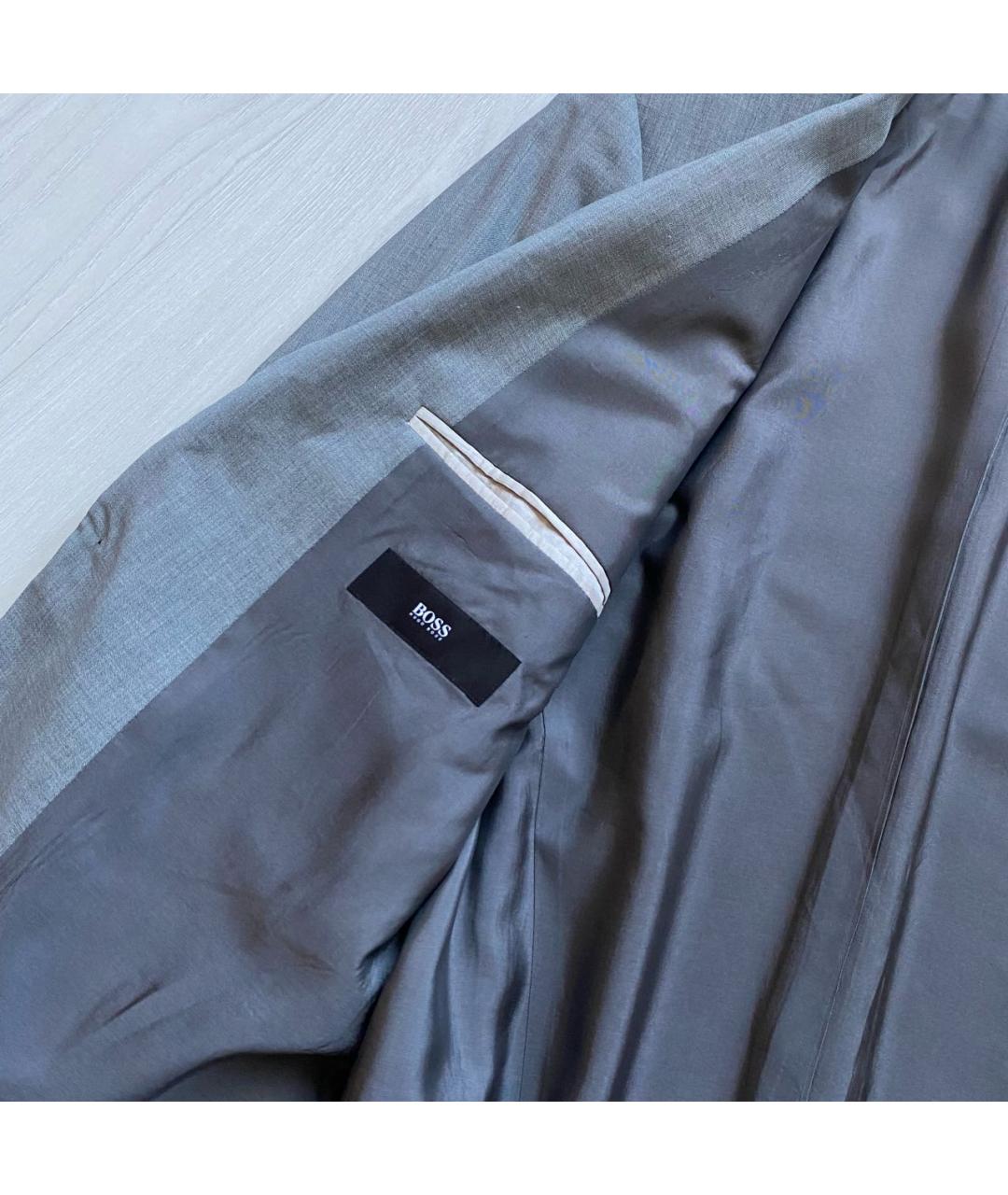 HUGO BOSS Серый шерстяной пиджак, фото 6