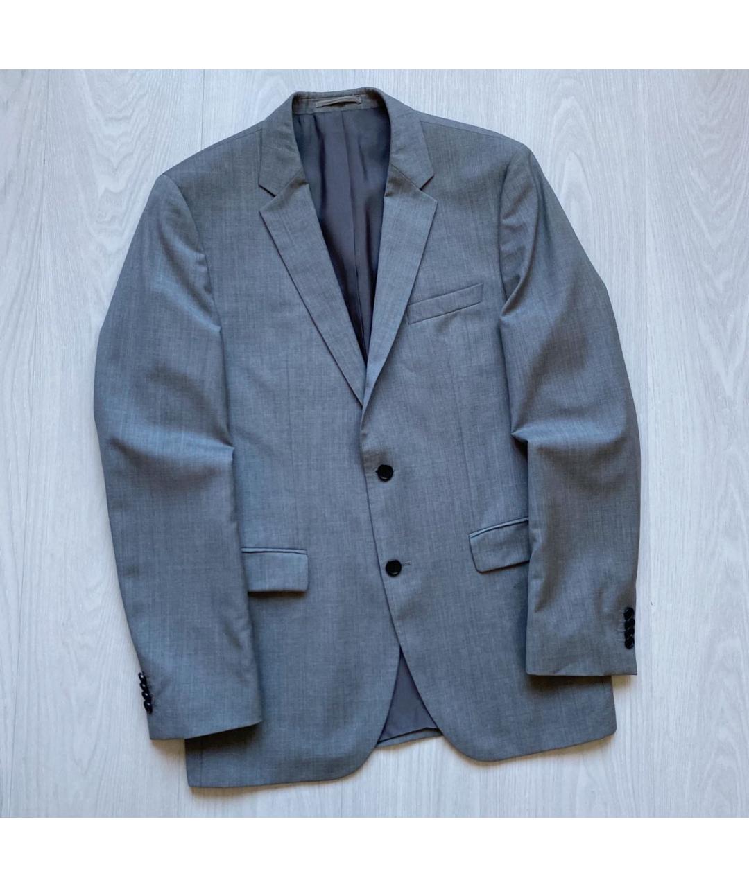HUGO BOSS Серый шерстяной пиджак, фото 9