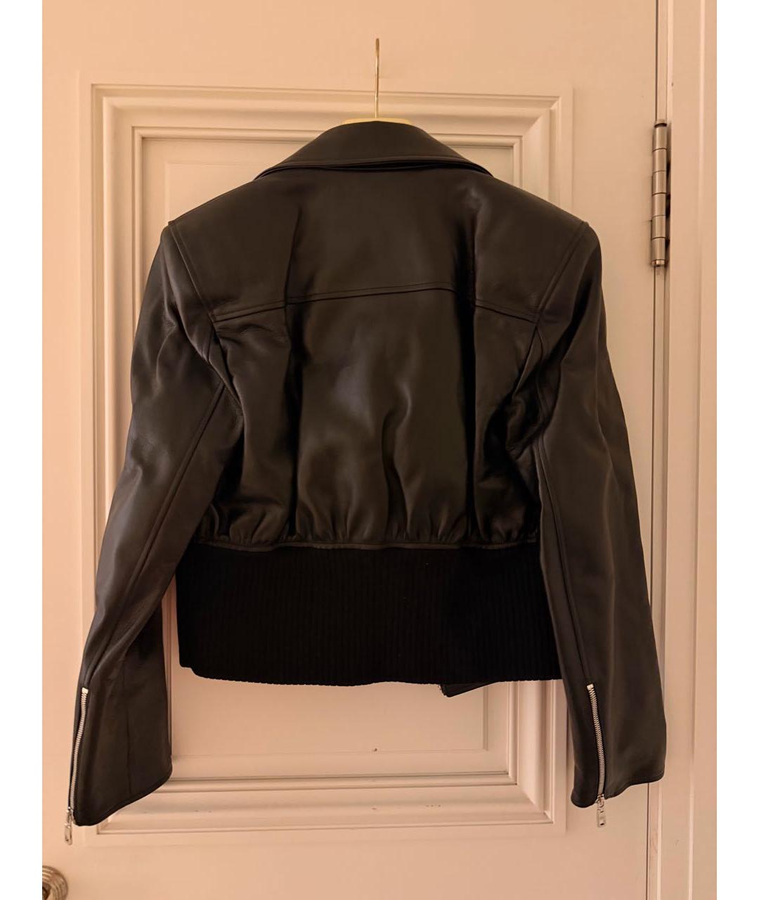 DOLCE&GABBANA Черная кожаная куртка, фото 2