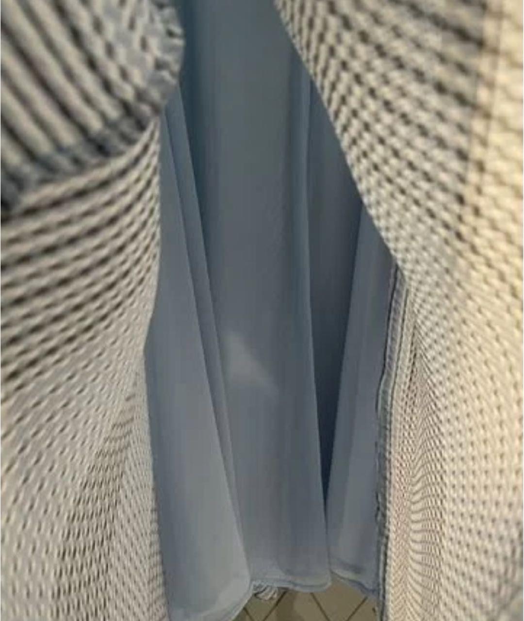 GANNI Голубая полиэстеровая юбка миди, фото 5