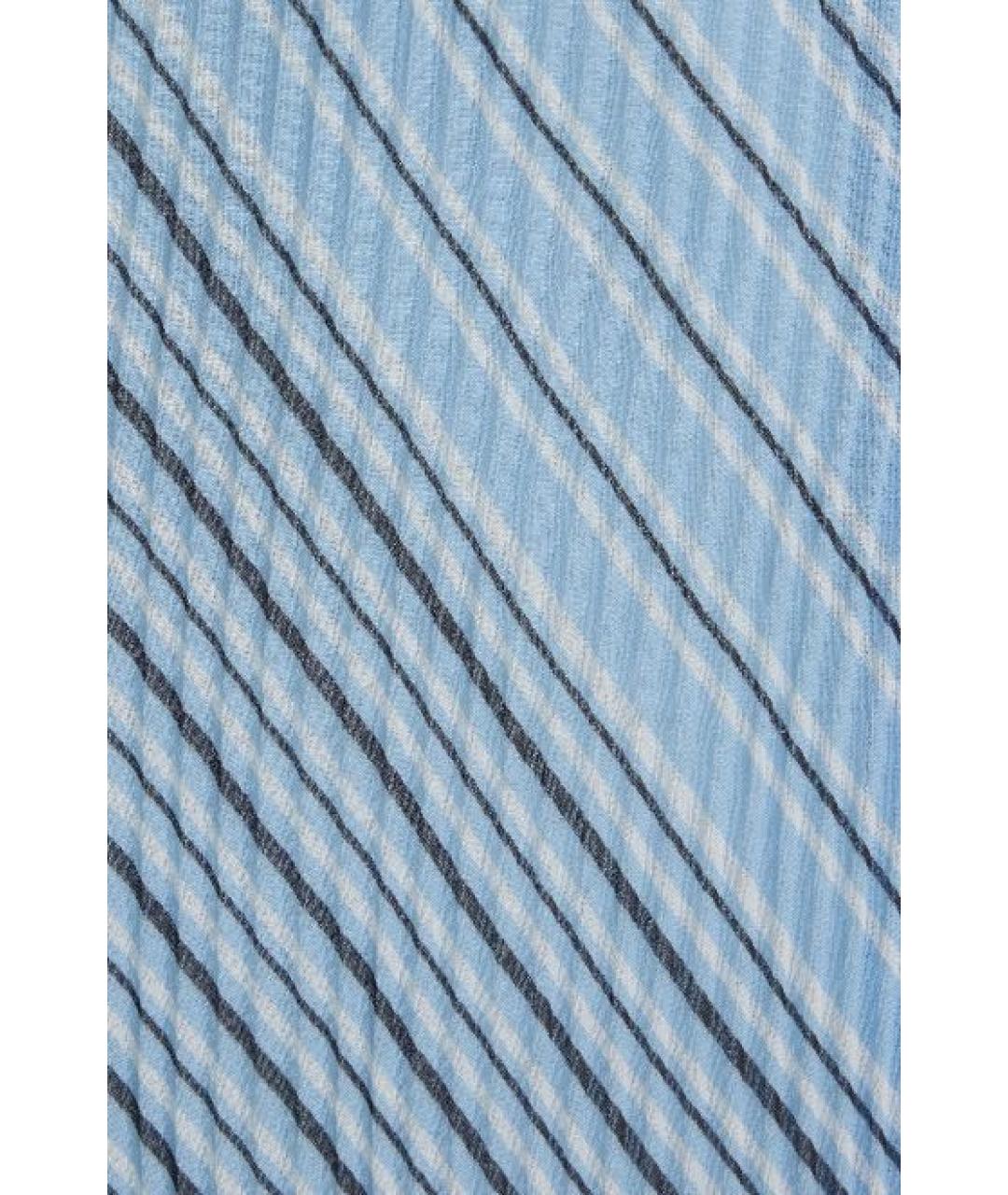 GANNI Голубая полиэстеровая юбка миди, фото 2