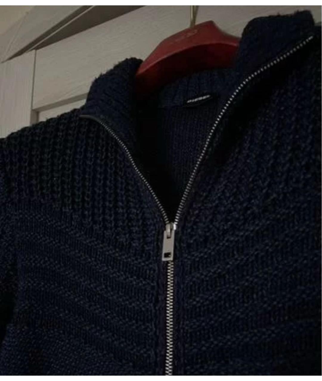 DIESEL Темно-синий хлопковый кардиган, фото 3