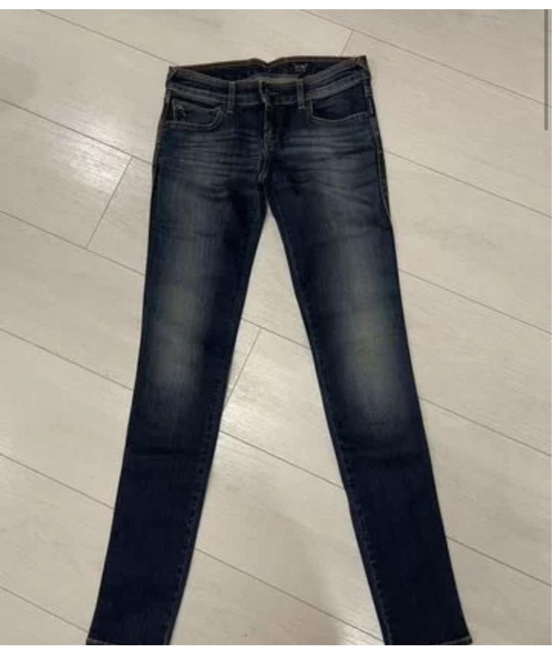 ARMANI JEANS Темно-синие хлопковые джинсы слим, фото 8