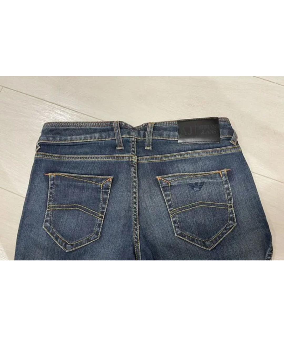 ARMANI JEANS Темно-синие хлопковые джинсы слим, фото 2