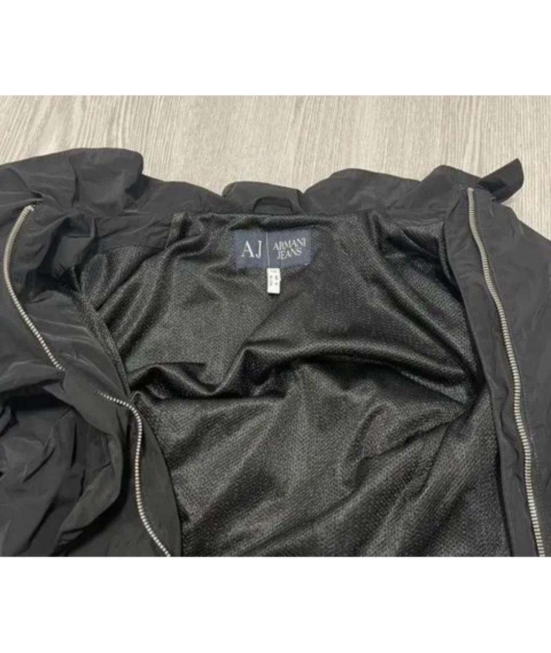 ARMANI JEANS Черная полиэстеровая куртка, фото 6
