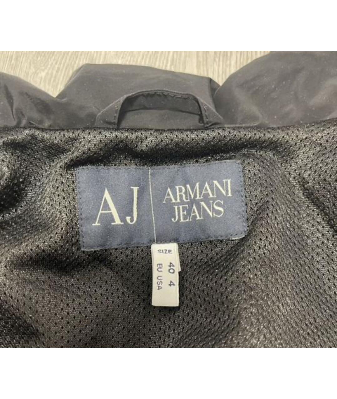 ARMANI JEANS Черная полиэстеровая куртка, фото 7