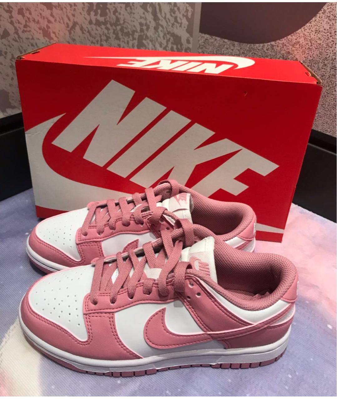 NIKE Розовые кожаные кроссовки, фото 2