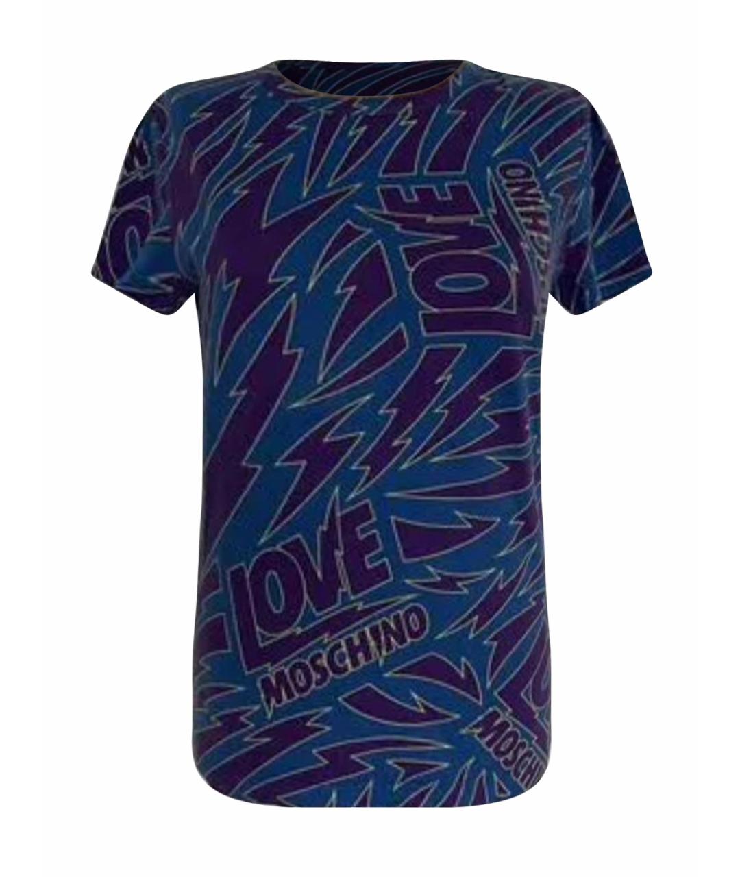 LOVE MOSCHINO Мульти хлопковая футболка, фото 1