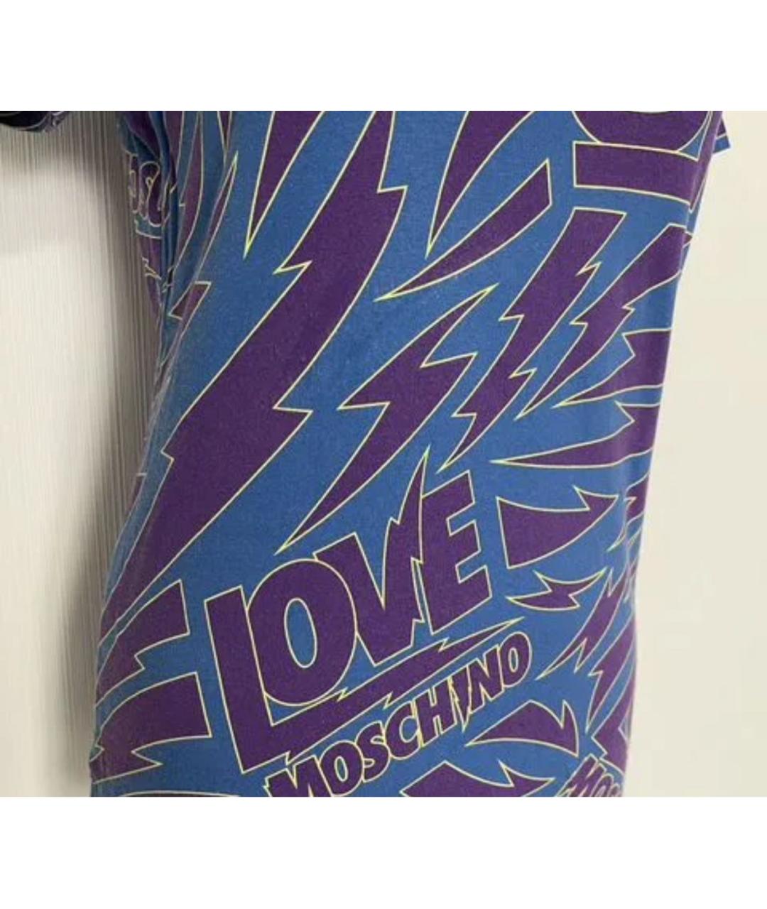 LOVE MOSCHINO Мульти хлопковая футболка, фото 3