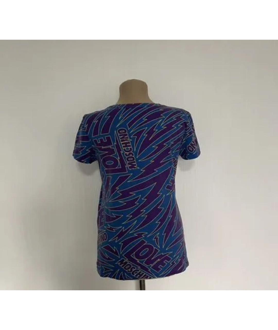 LOVE MOSCHINO Мульти хлопковая футболка, фото 2
