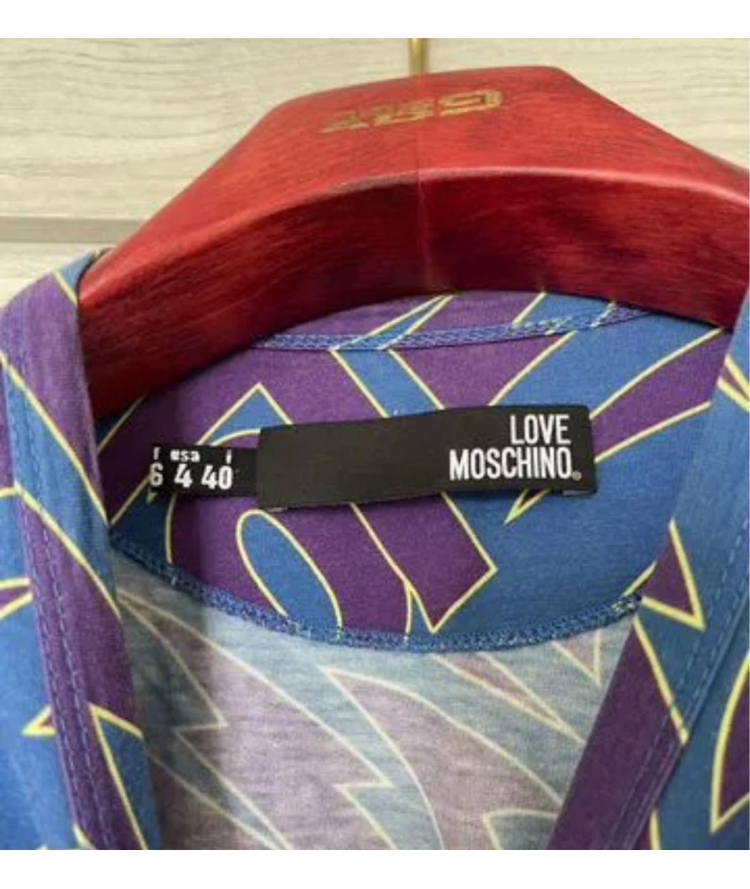 LOVE MOSCHINO Мульти хлопковая футболка, фото 4