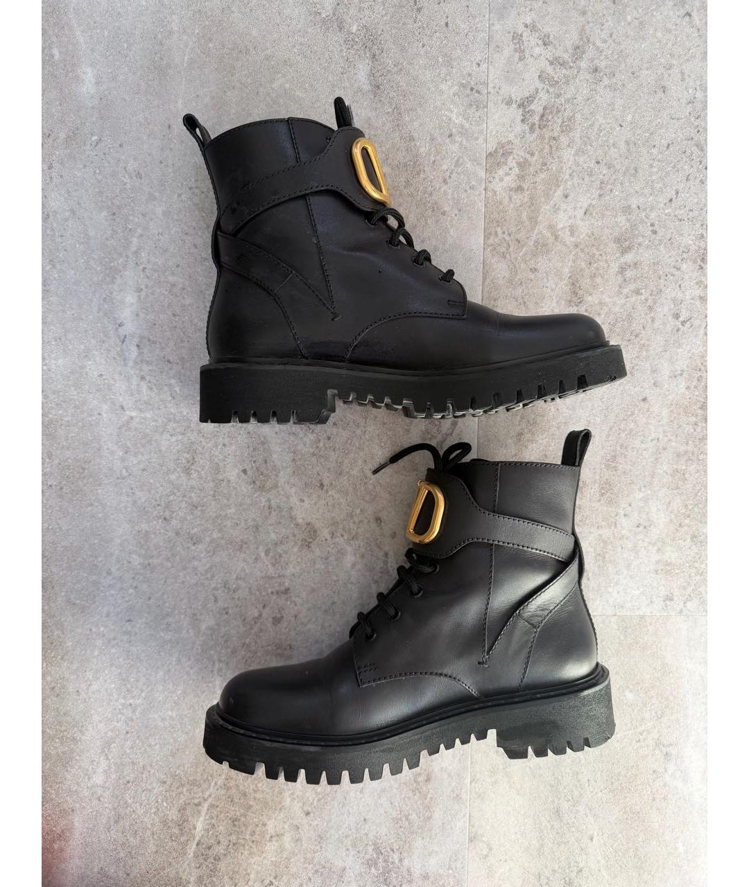 VALENTINO Черные кожаные ботинки, фото 8
