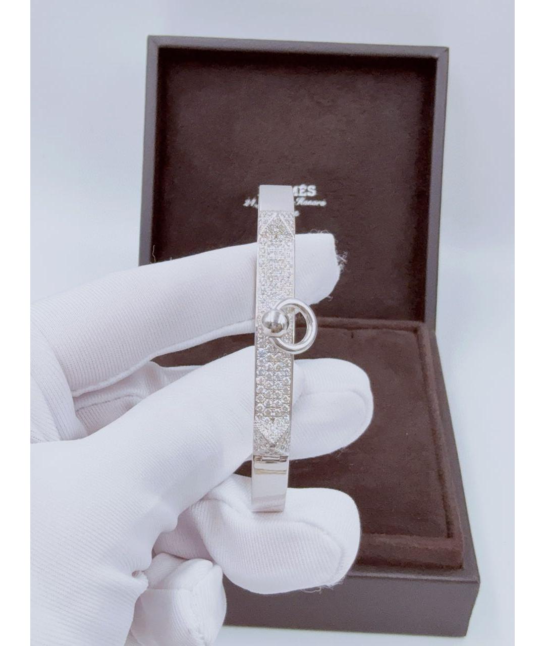 HERMES Серебрянный браслет из белого золота, фото 9