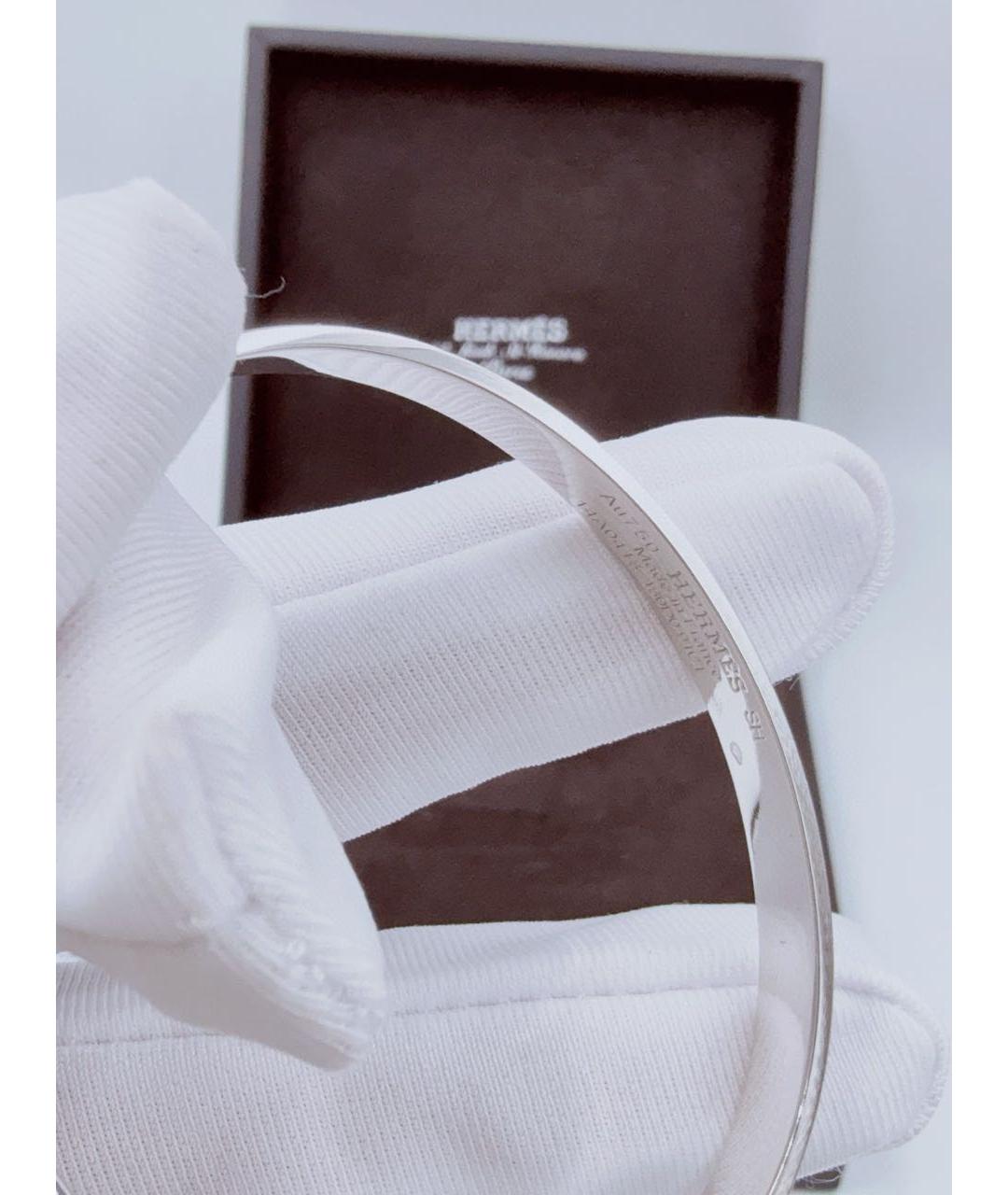 HERMES Серебрянный браслет из белого золота, фото 5