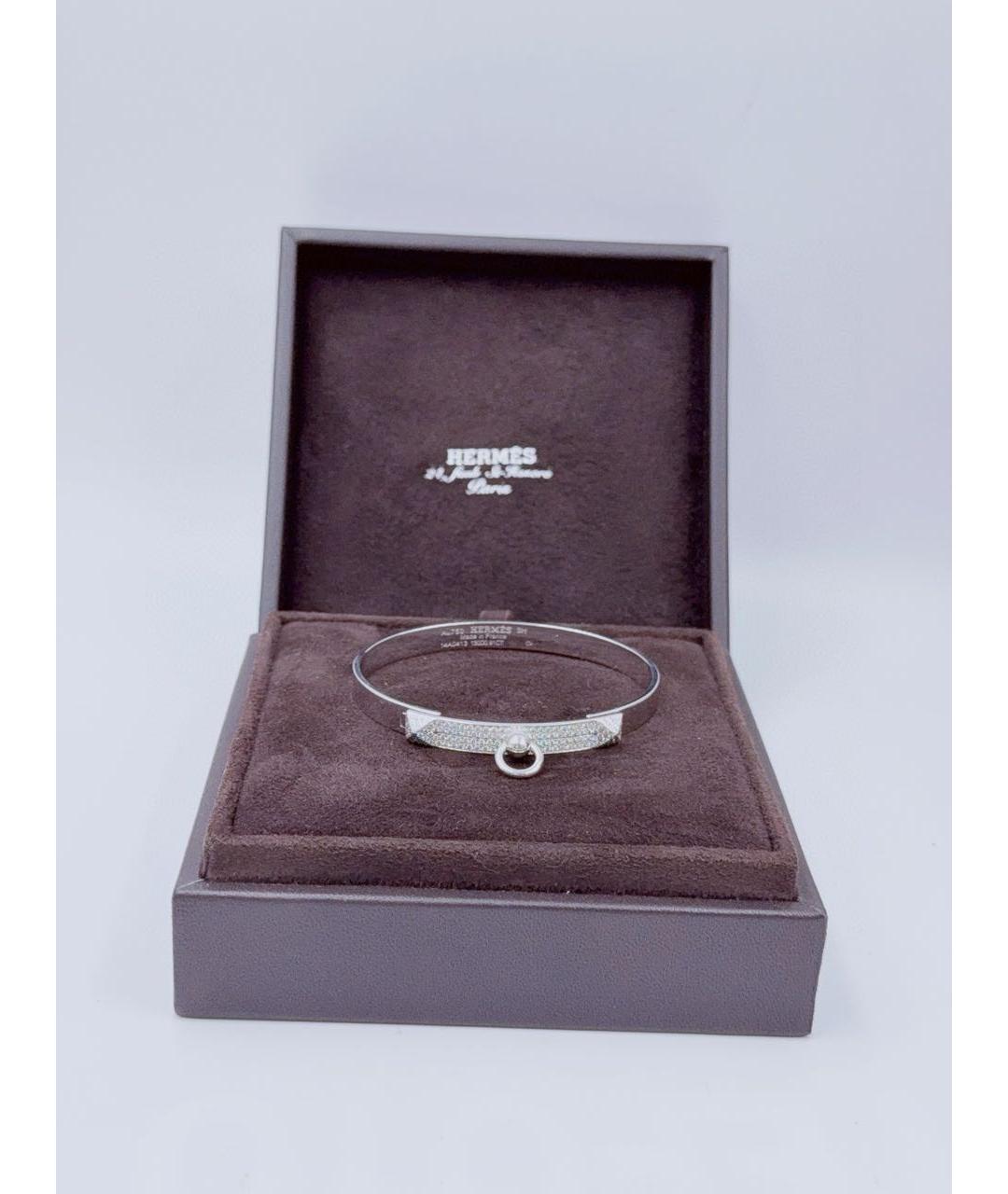 HERMES Серебрянный браслет из белого золота, фото 8