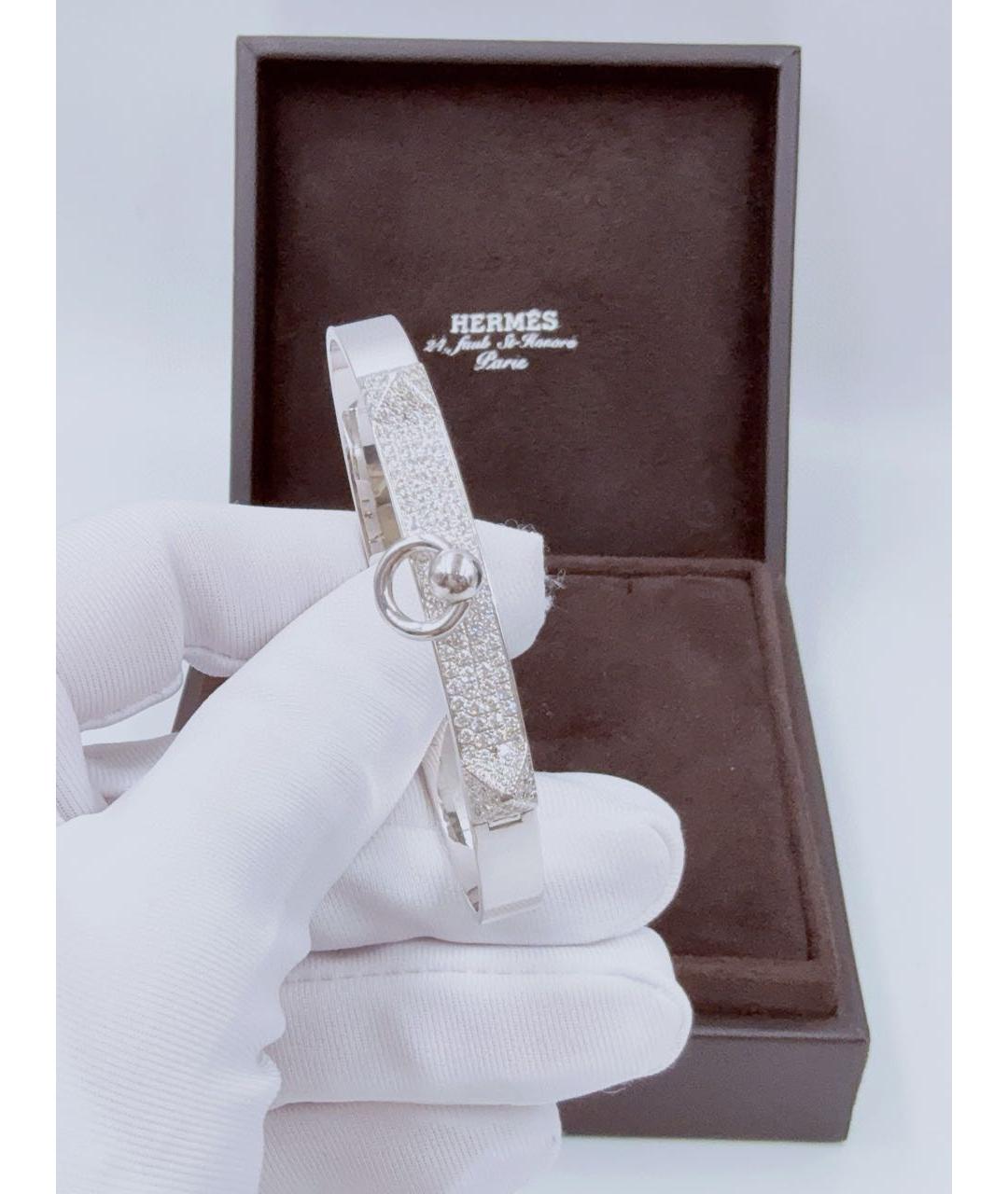 HERMES Серебрянный браслет из белого золота, фото 3