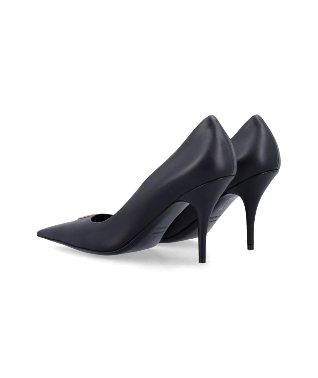 BALENCIAGA Черные кожаные туфли, фото 3