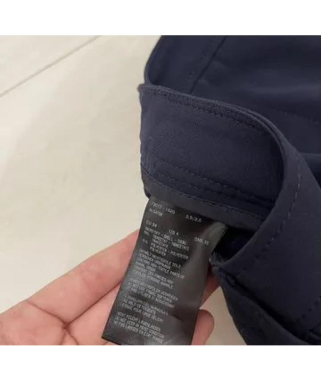 BOGNER Темно-синие хлопко-эластановые прямые брюки, фото 7