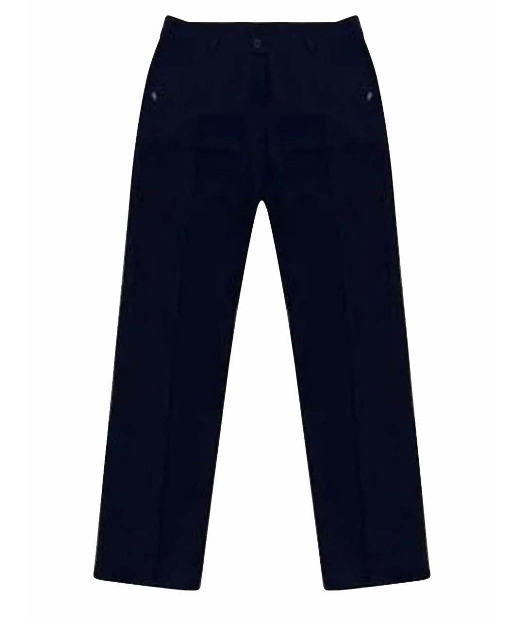 BOGNER Темно-синие хлопко-эластановые прямые брюки, фото 1