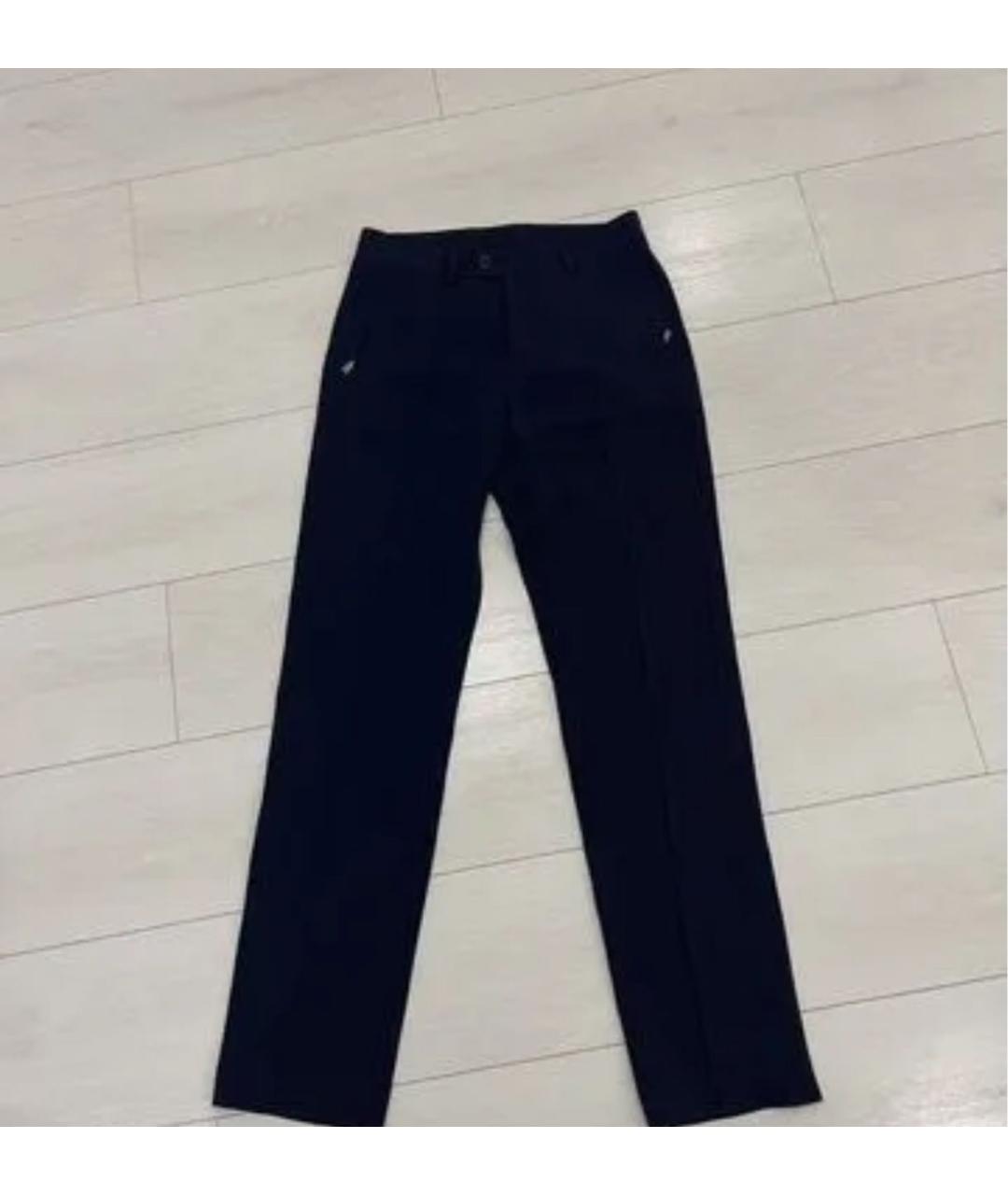 BOGNER Темно-синие хлопко-эластановые прямые брюки, фото 8